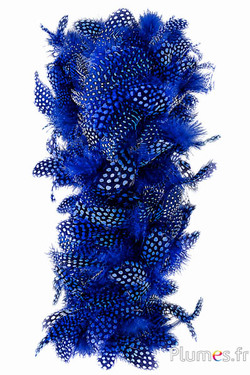 Boa di piume di faraona - Ø 10-12 cm - blu
